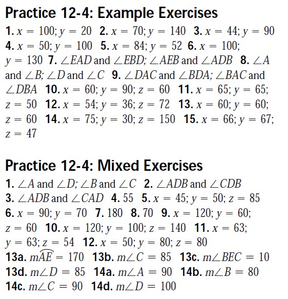 Inscribed Angles Worksheet 12 3 Kidsworksheetfun